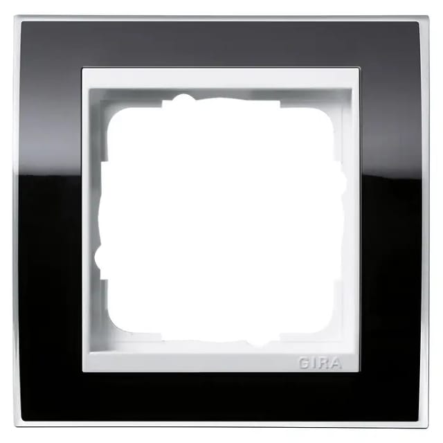 Gira Abdeckrahmen 1fach klar schwarz 0211733