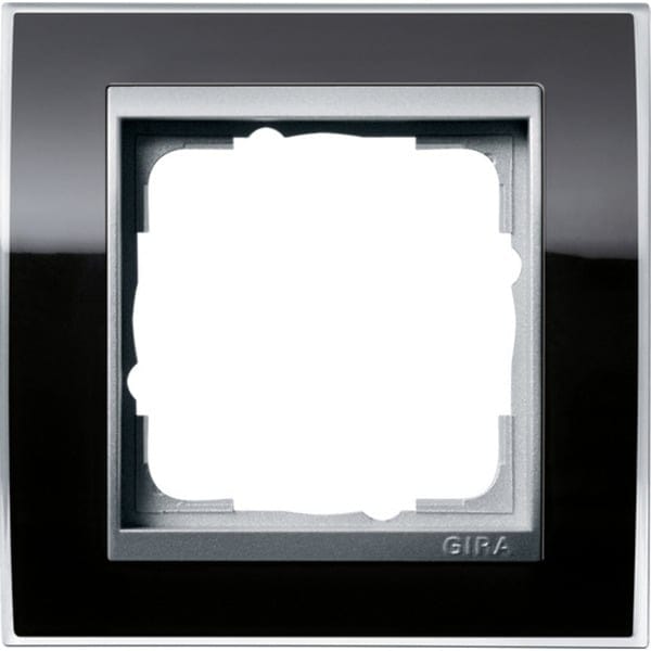 Gira Abdeckrahmen 1fach klar schwarz 0211736