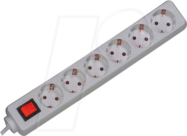 Bachmann Steckdosenleiste 6f. m.Winkelstecker ws 381.244S