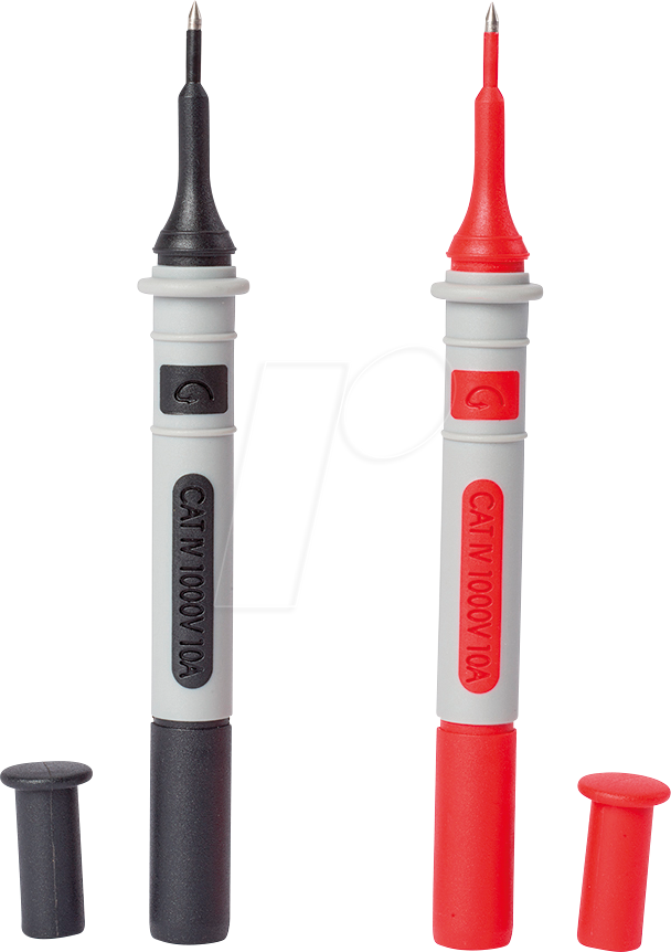 Chauvin Arnoux Prüfspitzen 2mm/4mm CAT IV-1000Vrot+schw P01295491Z