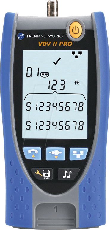 TREND Networks Verdrahtungstester BT/Report-Funktion VDV II Pro BT