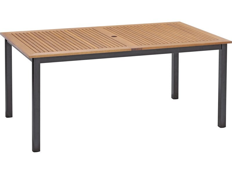 [gebraucht] B-ware Gartentisch Bonlee Terrassentisch Eukalyptusholz Wetterbeständig Braun 166x90cm