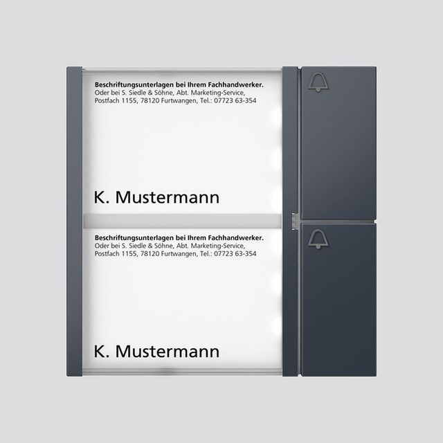 Siedle&amp;Söhne Tasten-Modul anthrazitgrau TM 612-2 AG
