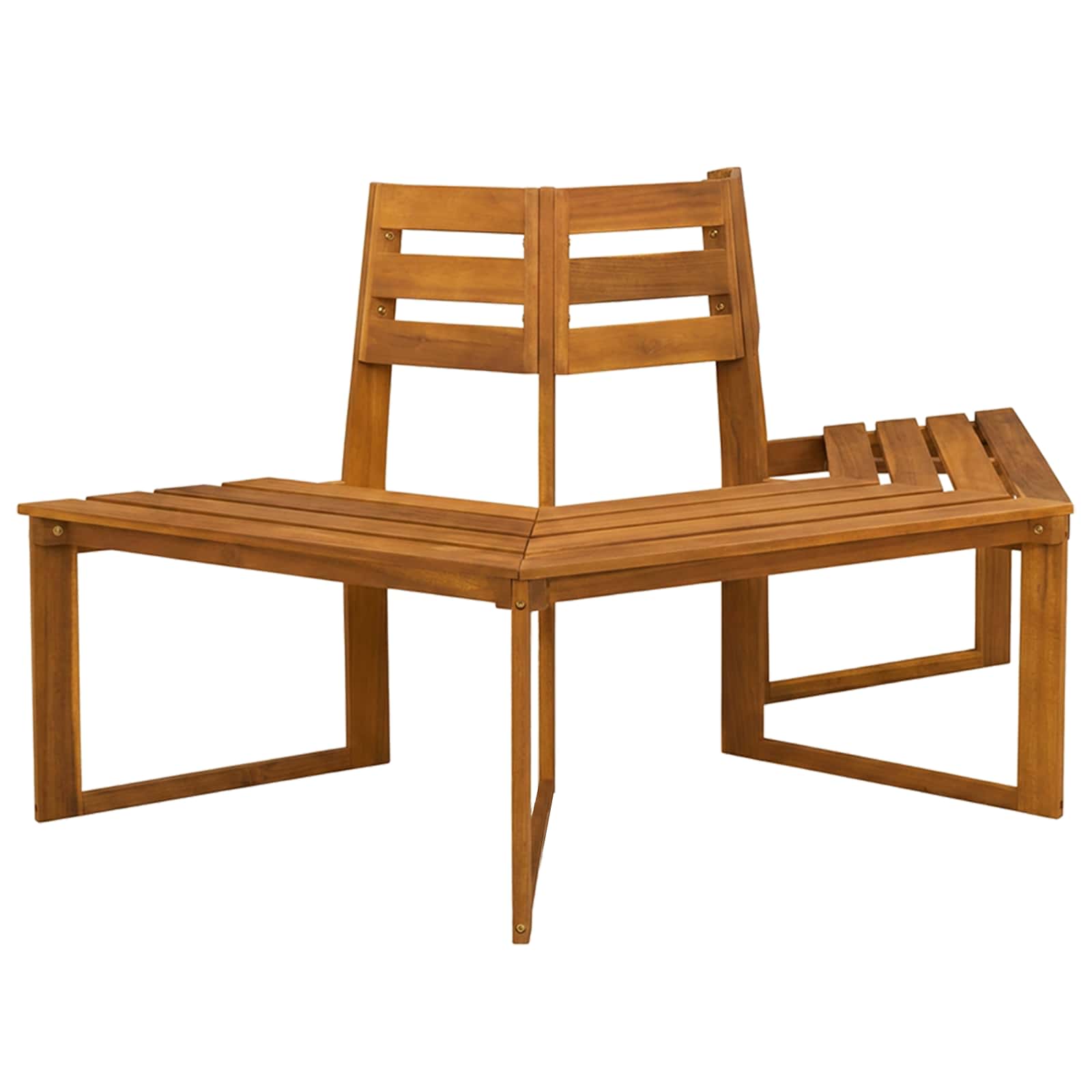 Baumbank 160 X 70 X 86 Cm Massivholz Akazie Natur Vidaxl