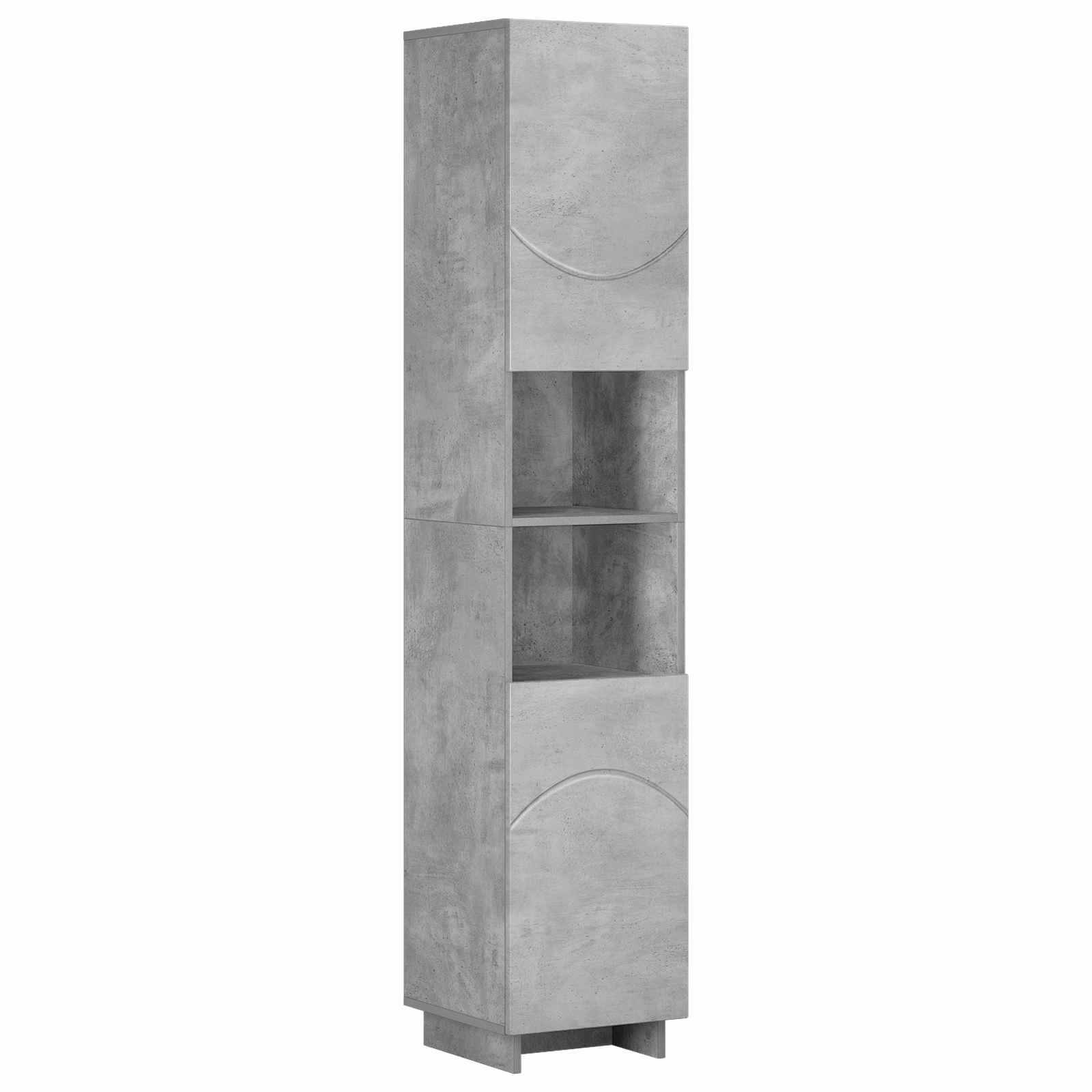 Badezimmerschrank Betongrau 36,5 X 38 X 180 Cm Holzwerkstoff Vidaxl