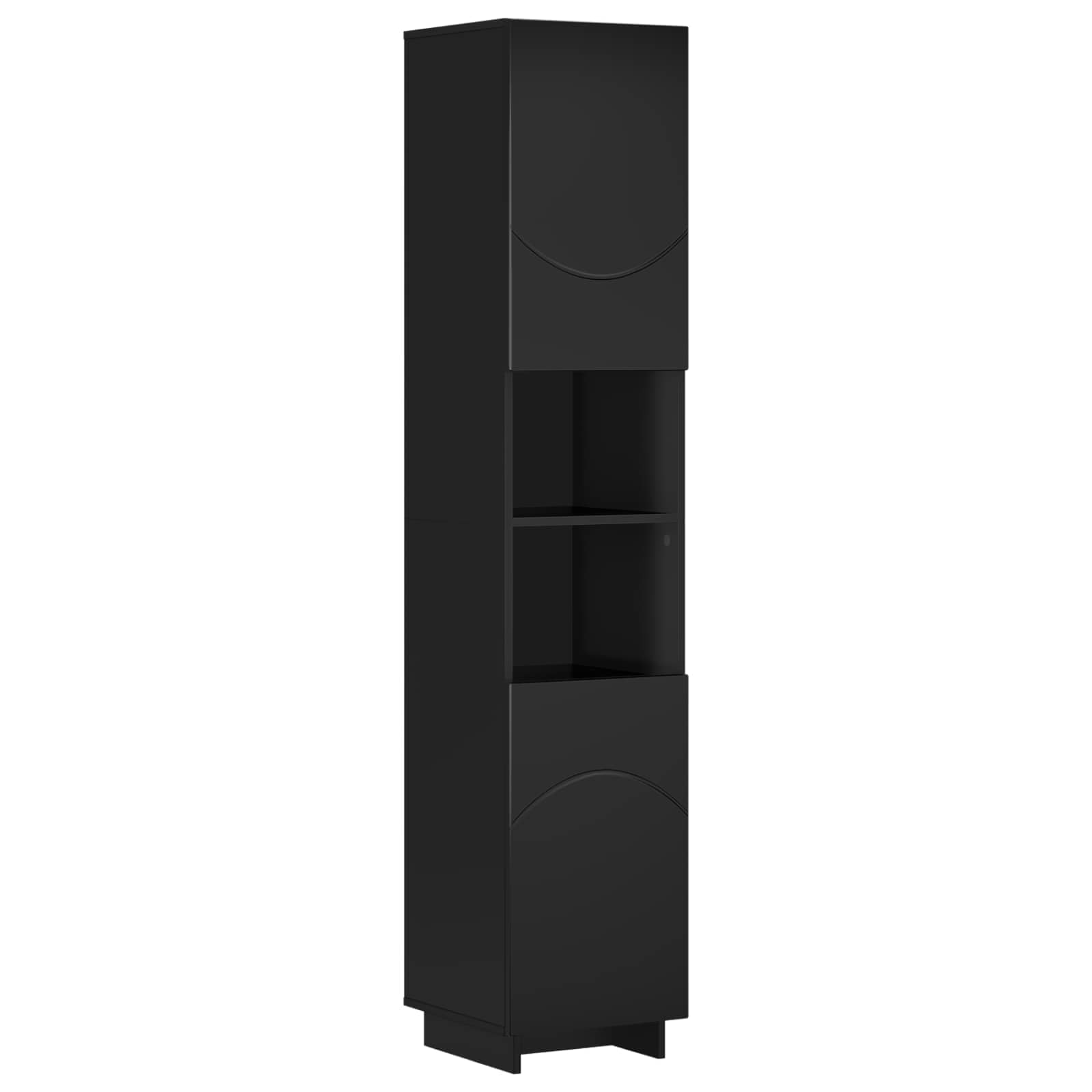 Badezimmerschrank Schwarz 36,5 X 38 X 180 Cm Holzwerkstoff Vidaxl