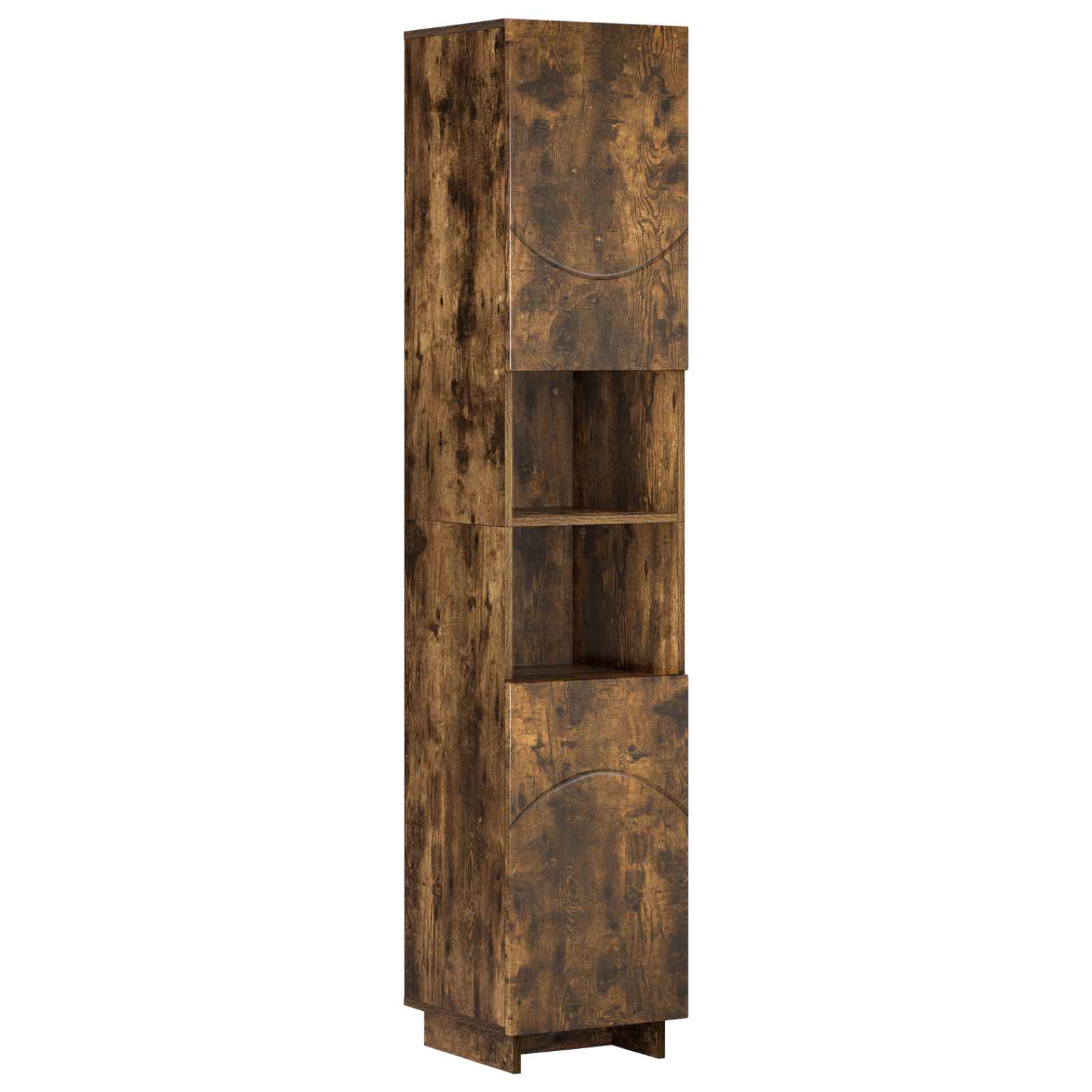 Badezimmerschrank Räuchereiche 36,5 X 38 X 180 Cm Holzwerkstoff Vidaxl