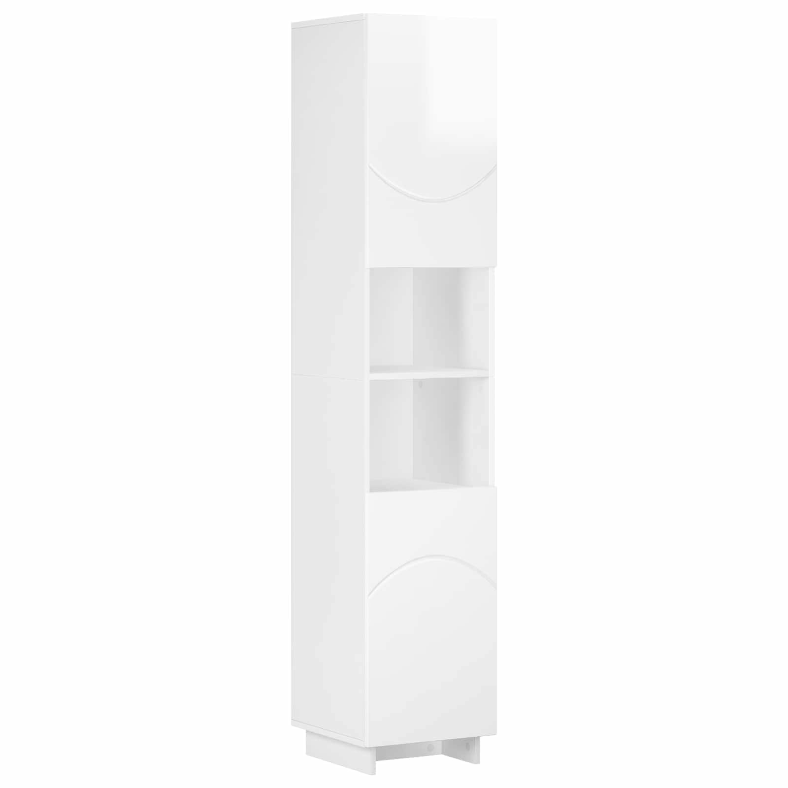 Badezimmerschrank Hochglanz Weiß 36,5 X 38 X 180 Cm Vidaxl
