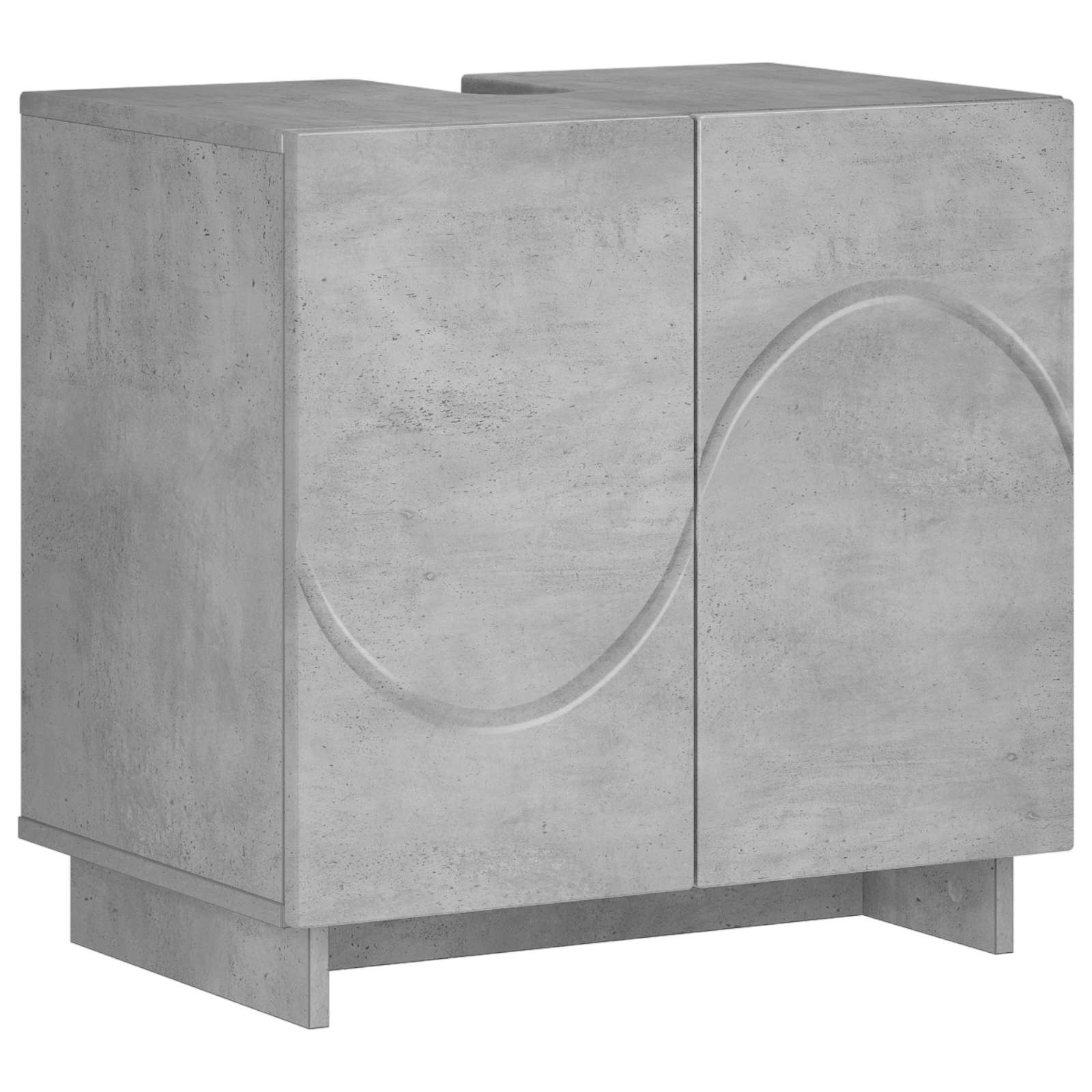 Badezimmerschrank Betongrau 60 X 41 X 58 Cm Holzwerkstoff Vidaxl