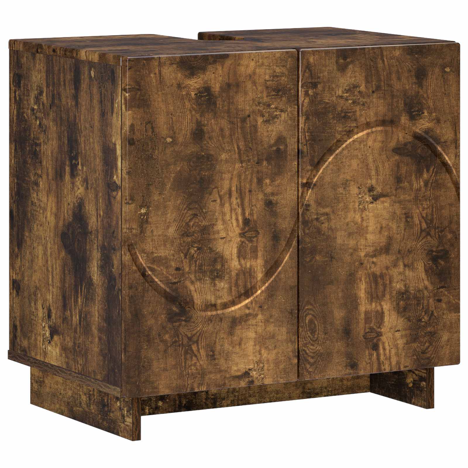 Badezimmerschrank Räuchereiche 60 X 41 X 58 Cm Holzwerkstoff Vidaxl