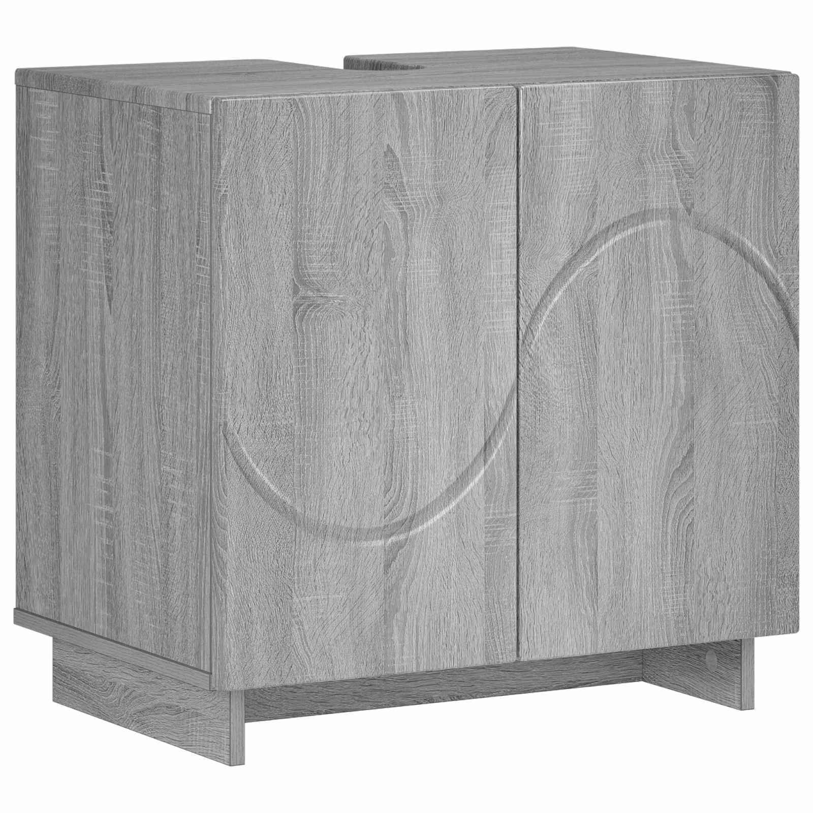 Badezimmerschrank Sonoma-grau 60 X 41 X 58 Cm Holzwerkstoff Vidaxl