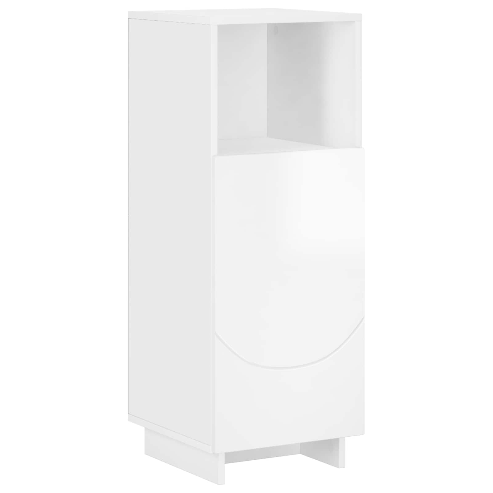 Badezimmerschrank Hochglanz Weiß 36,5 X 38 X 95 Cm Vidaxl