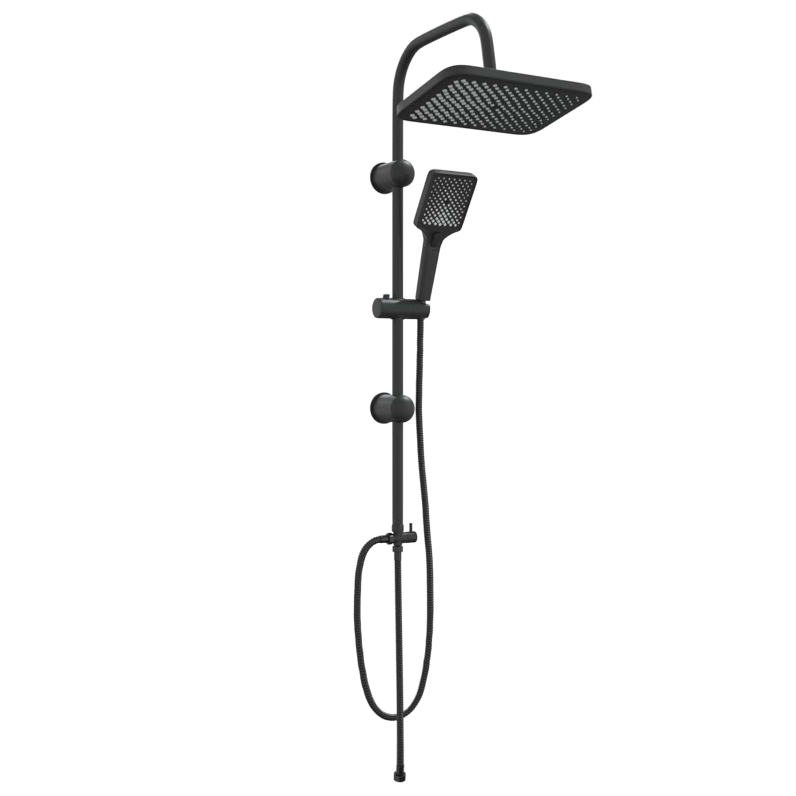 Duschsystem Mit Duschkopf Schwarz 48 X 30 X 100 Cm Edelstahl Vidaxl