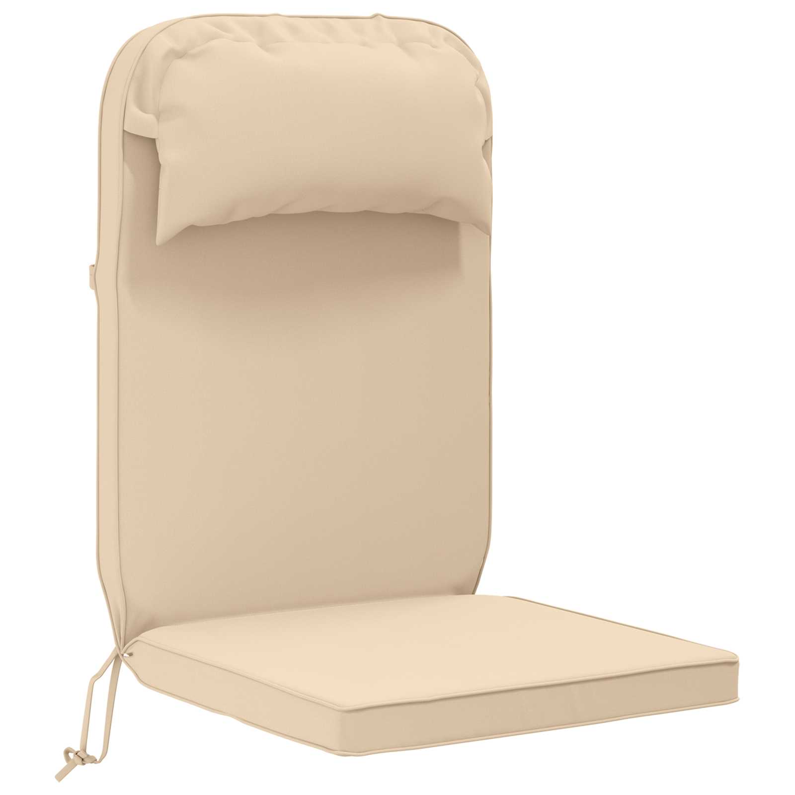 Sonnen-lounger Kissen 100 % Polyester Creme 55 X 124 X 5 Cm Vidaxl