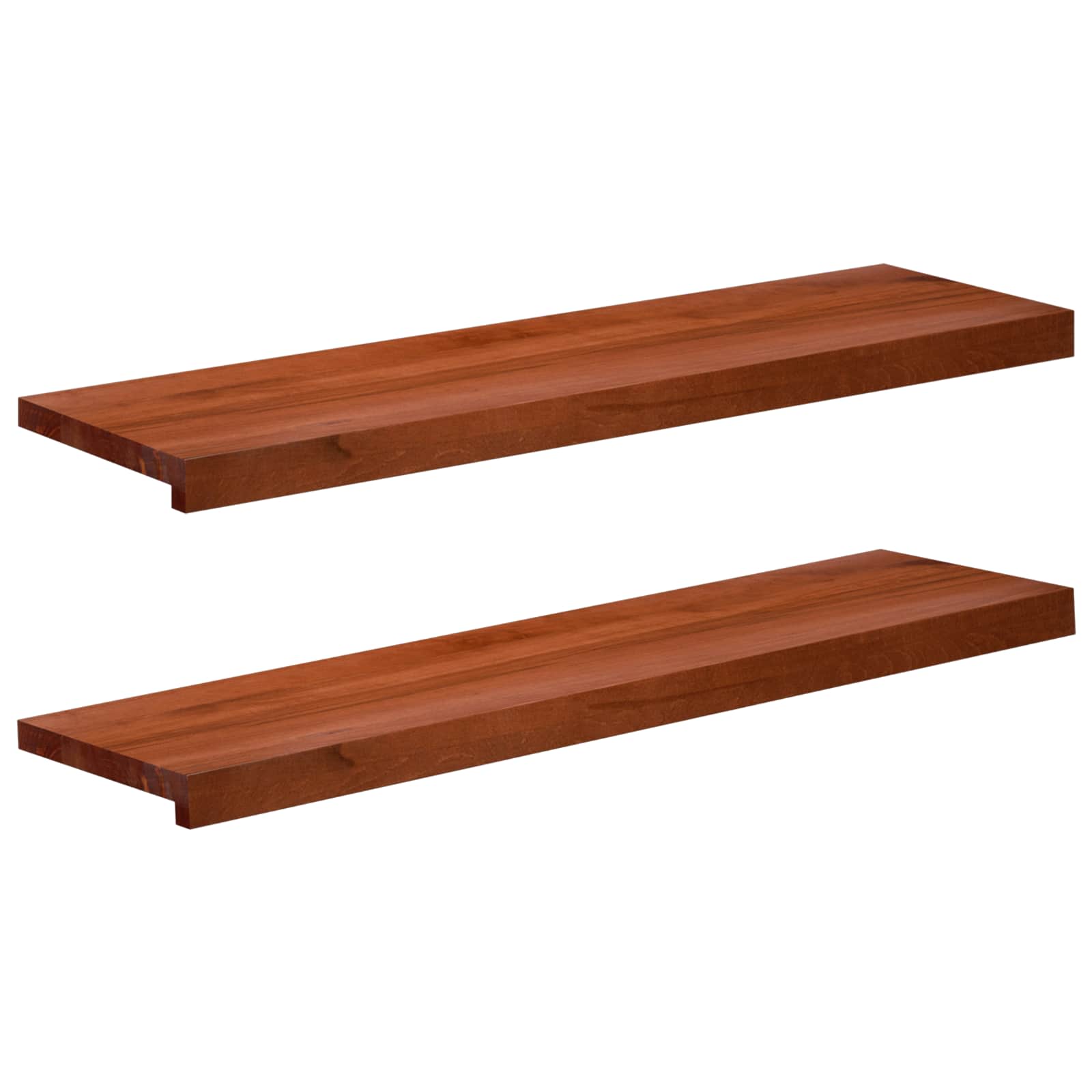 Treppenstufen 2 Stk. 100 X 25 X 2 Cm Braun Massivholz Buche Vidaxl