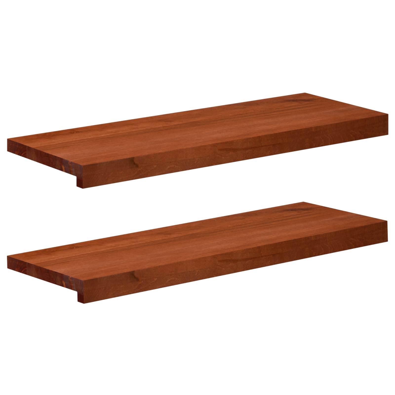 Treppenstufen 2 Stk. 80 X 25 X 2 Cm Braun Massivholz Buche Vidaxl