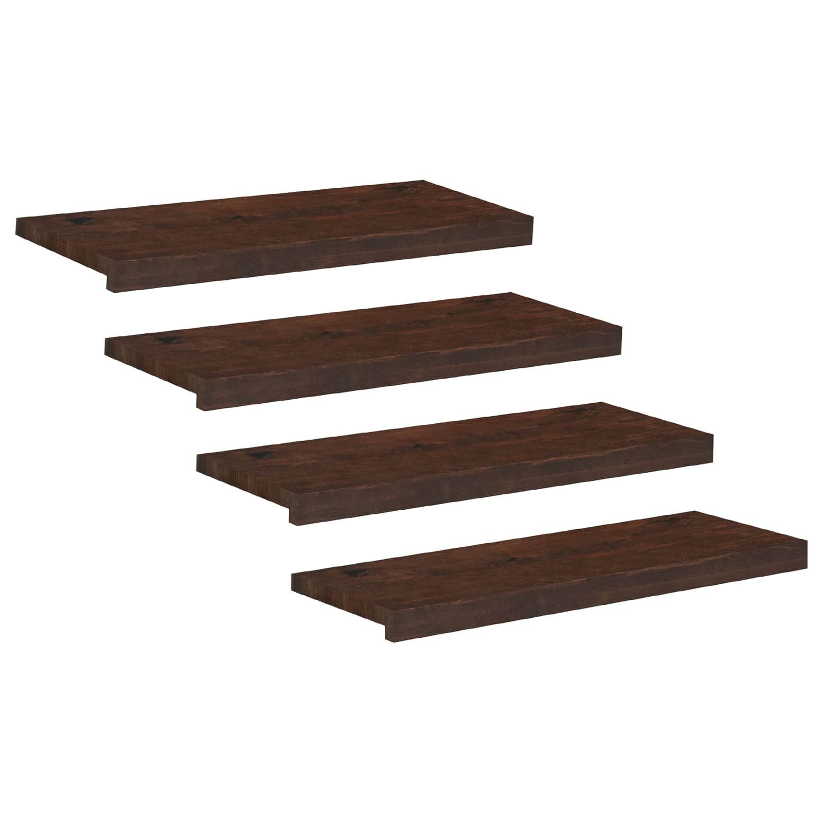 Treppenstufen 4 Stk. 80 X 25 X 2 Cm Dunkelbraun Vidaxl