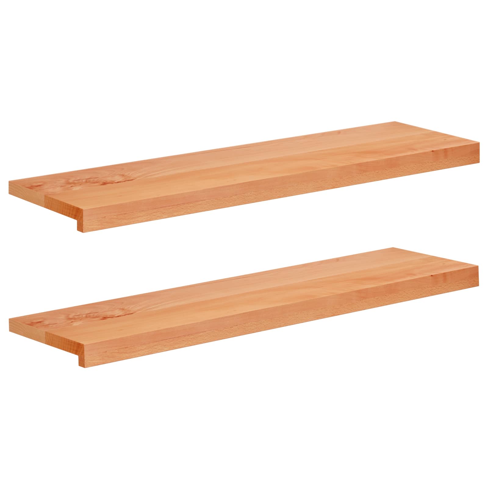 Treppenstufen 2 Stk. 100 X 30 X 2 Cm Lack Massivholz Buche Vidaxl