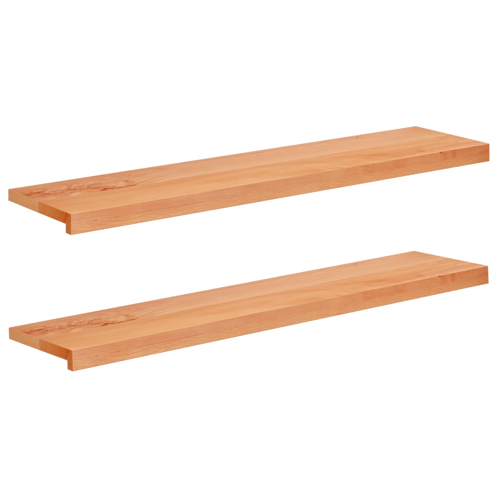 Treppenstufen 2 Stk. 110 X 30 X 2 Cm Lack Massivholz Buche Vidaxl