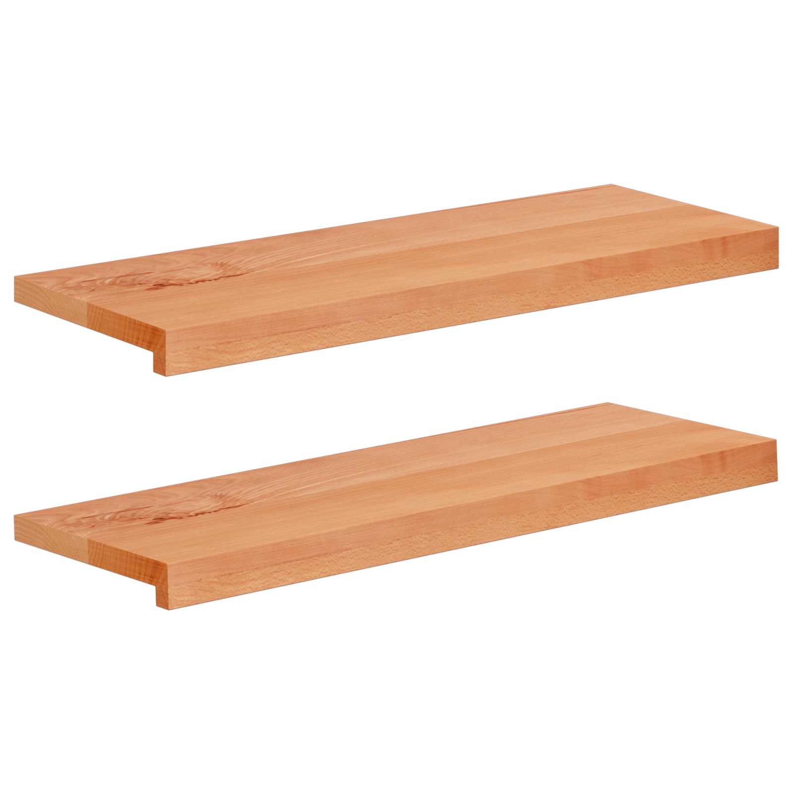 Treppenstufen 2 Stk. 80 X 25 X 2 Cm Lack Massivholz Buche Vidaxl