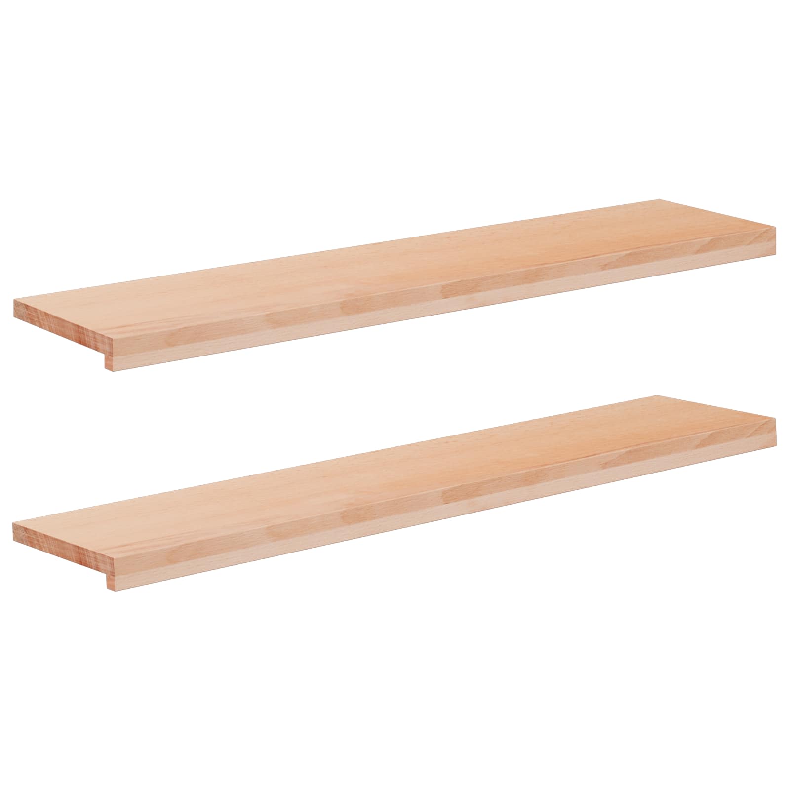 Treppenstufen 2 Stk. 110 X 30 X 2 Cm Natur Massivholz Buche Vidaxl