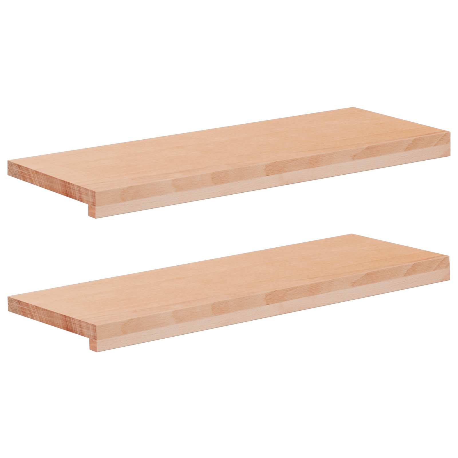 Treppenstufen 2 Stk. 80 X 30 X 2 Cm Natur Massivholz Buche Vidaxl
