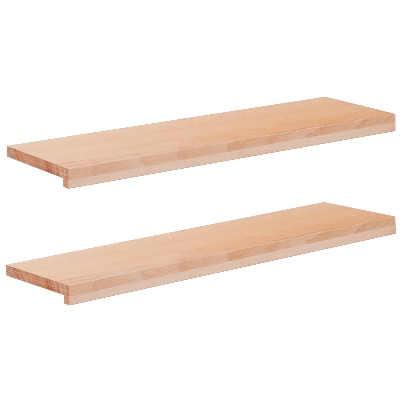 Treppenstufen 2 Stk. 90 X 30 X 2 Cm Natur Massivholz Buche Vidaxl