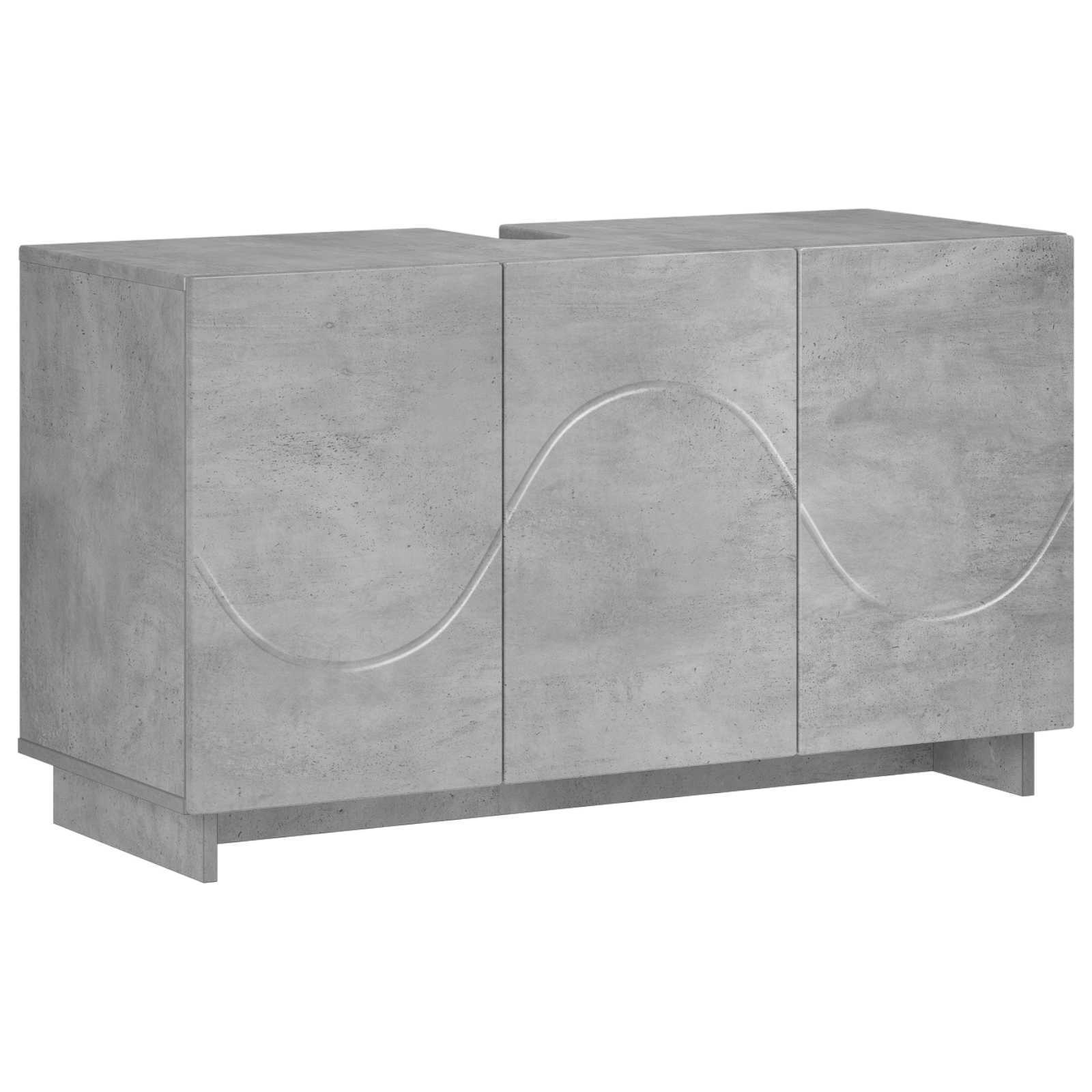 Badschrank Betongrau 101 X 41 X 58 Cm Holzwerkstoff Vidaxl