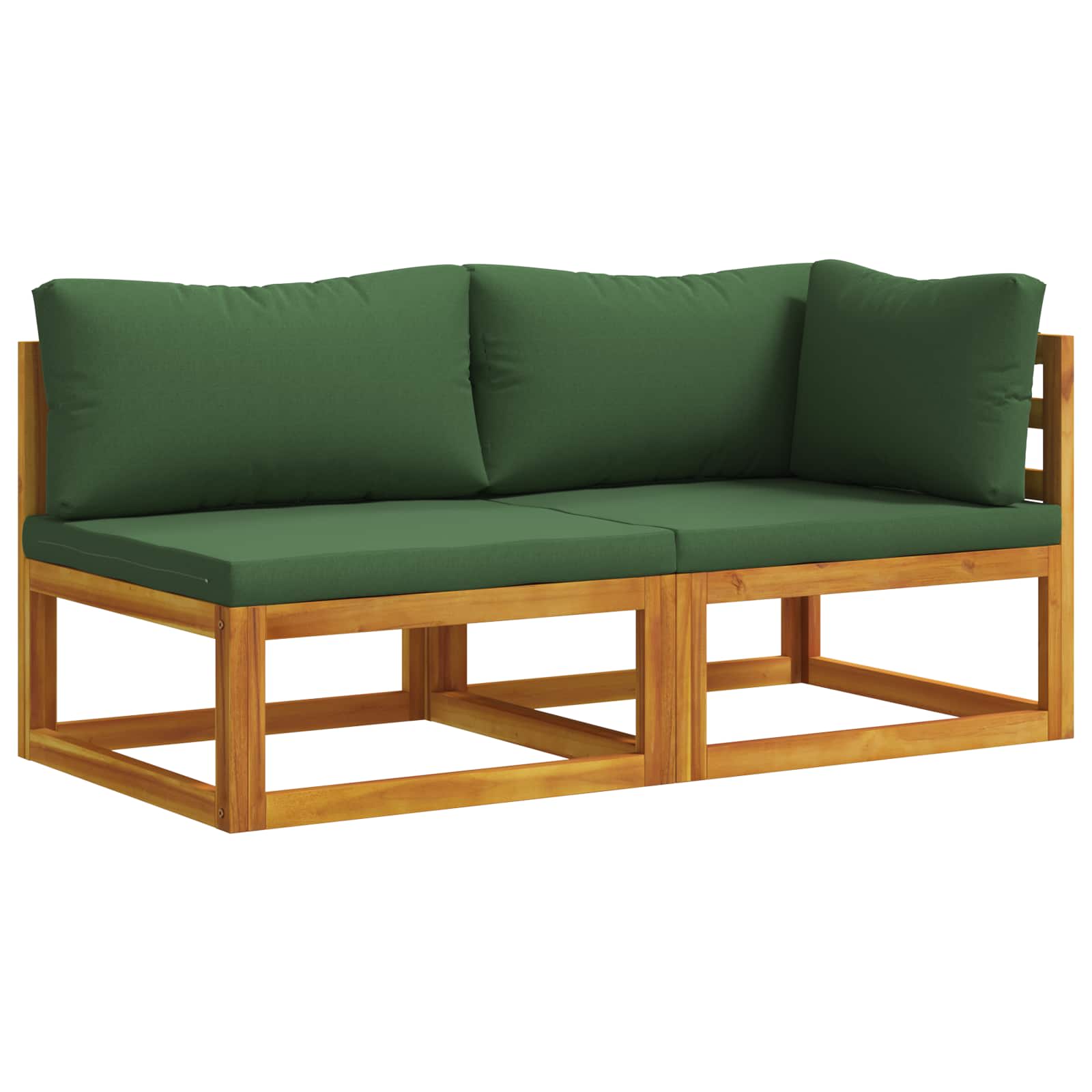 2 Stk. Modulares Sofa-set Mit Kissen Vidaxl