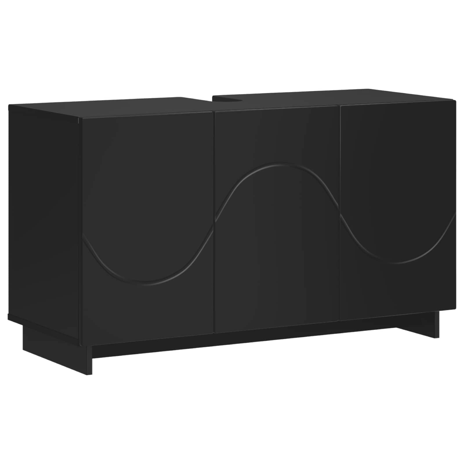 Badschrank Schwarz 101 X 41 X 58 Cm Holzwerkstoff Vidaxl