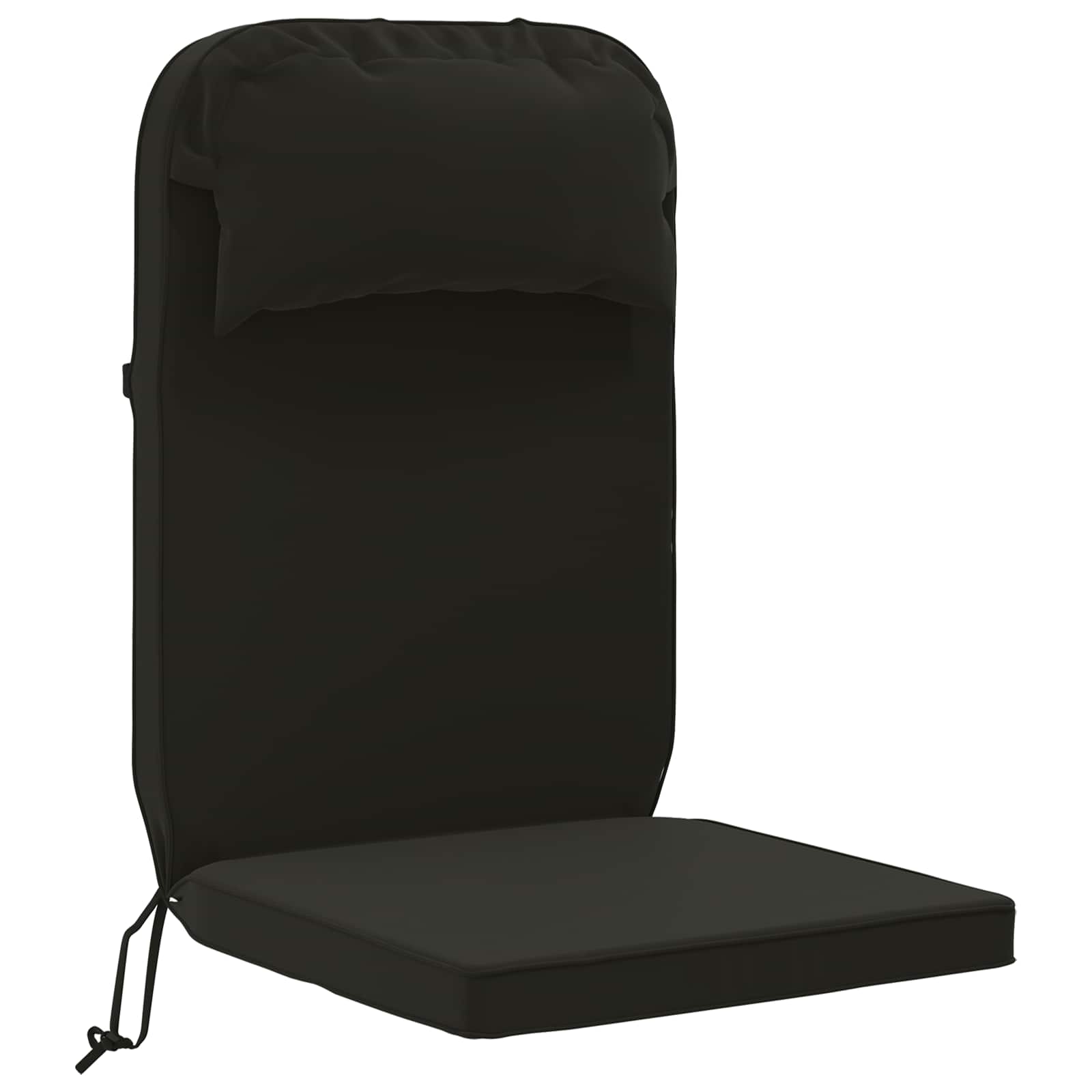 Sonnen-lounger Kissen 100 % Polyester Schwarz 55 X 124 X 5 Cm Vidaxl