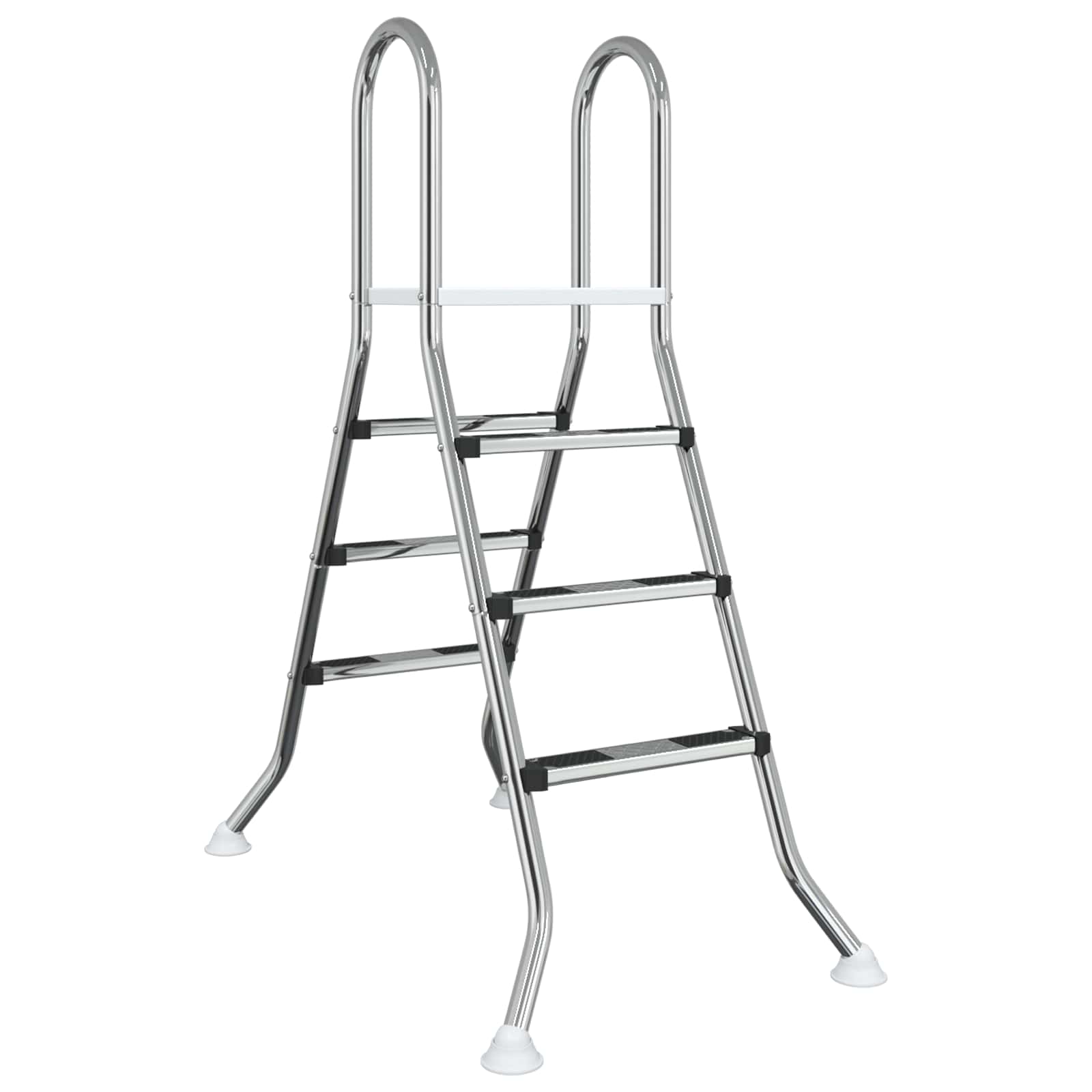 Leiter Für Aufstellpools 100 Cm 3-stufig Edelstahl 304 Silber Vidaxl