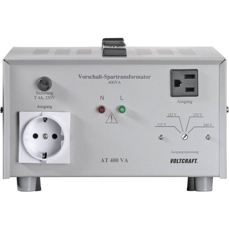 [gebraucht] B-ware Vorschalttransformator At-400 Nv 400w 115/125/230/240v Ac Voltcraft Schwarz