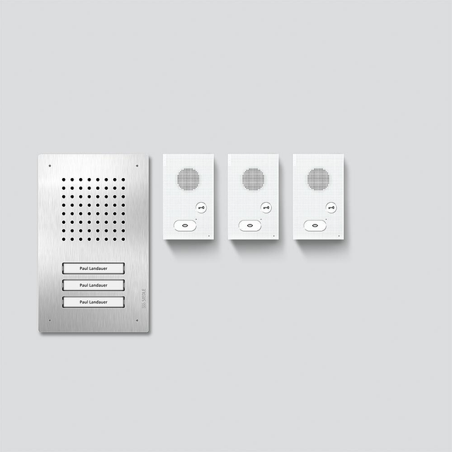 Siedle&amp;Söhne Audio-Set Siedle Classic Edelstahl/Weiß SET CLAB 850-3 E/W