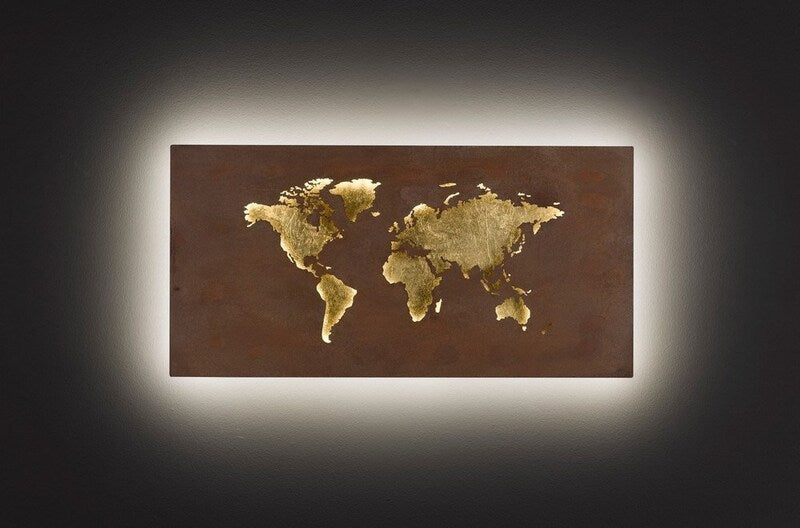 [gebraucht] B-ware Linda Led Wall Lamp In Map Design Gold