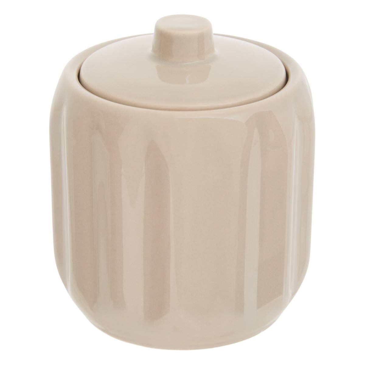 Colorama-wattebehälter Aus Keramik, Durchmesser 12,5 Cm, Beige - 5five