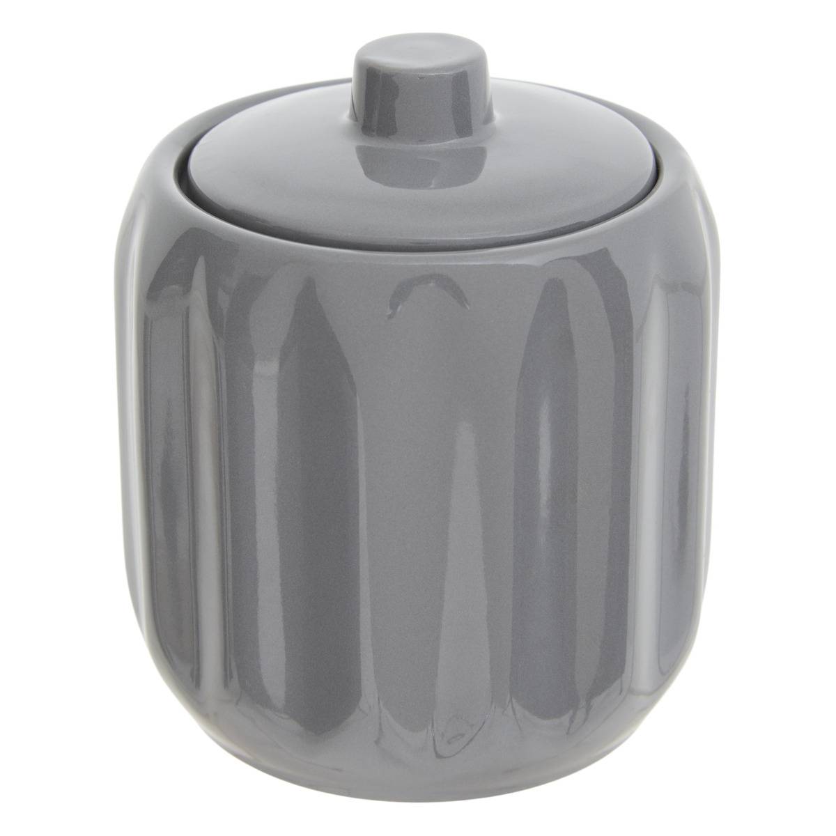 Colorama-wattebehälter Aus Keramik, Durchmesser 12,5 Cm, Grau - 5five