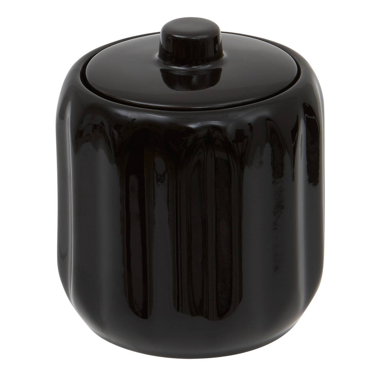 Colorama-wattebehälter Aus Keramik, Durchmesser 12,5 Cm, Schwarz - 5five