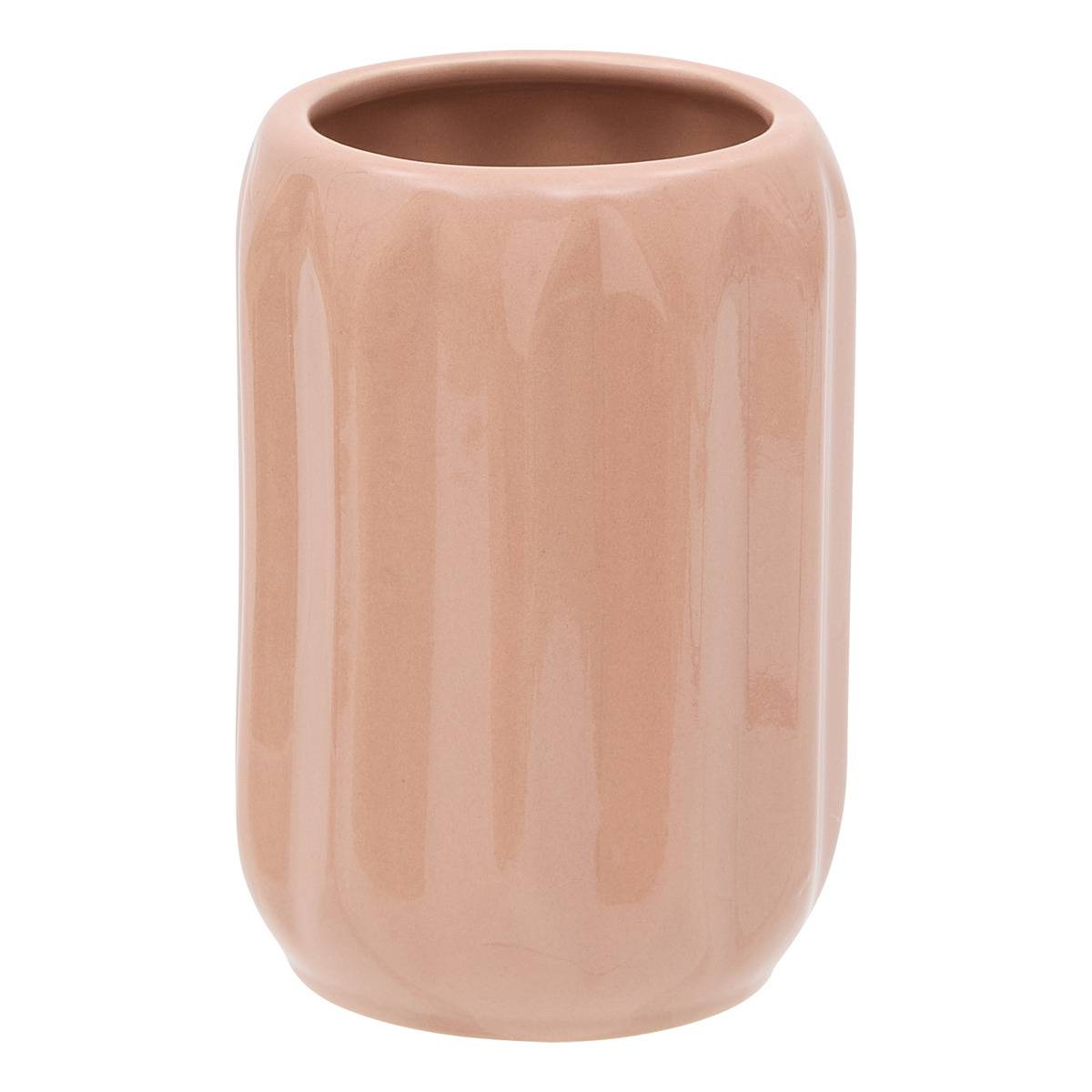 Colorama-zahnbürstenhalter Aus Keramik, D. 8 X H. 12 Cm, Rosa - 5five