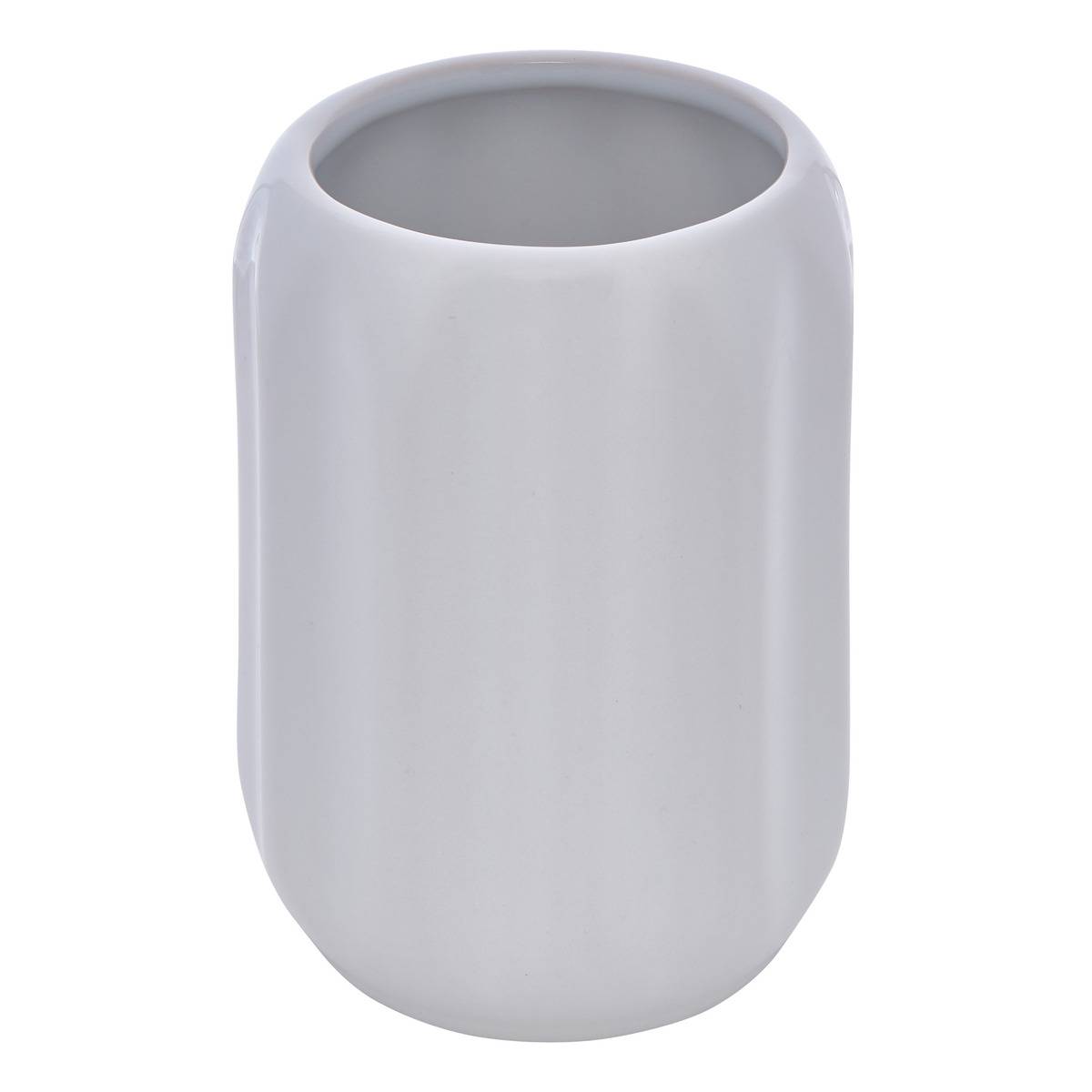 Colorama-zahnbürstenhalter Aus Keramik, D. 8 X H. 12 Cm, Weiß - 5five