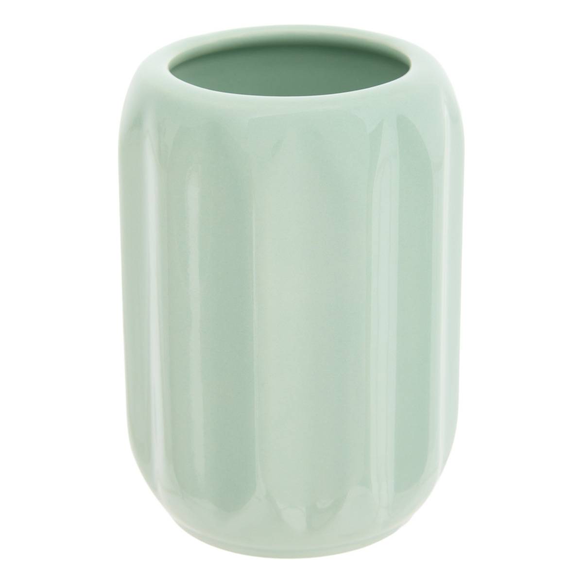 Colorama-zahnbürstenhalter Aus Keramik, D. 8 X H. 12 Cm, Seladongrün - 5five