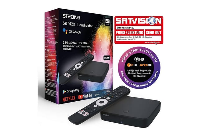 Strong 4K Streaming Box AndroidTV,DVB-T2HD SRT420