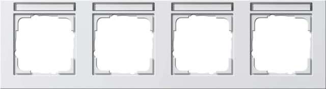 Gira Abdeckrahmen 4f. rws/matt waagerecht, bruchsi. 109422