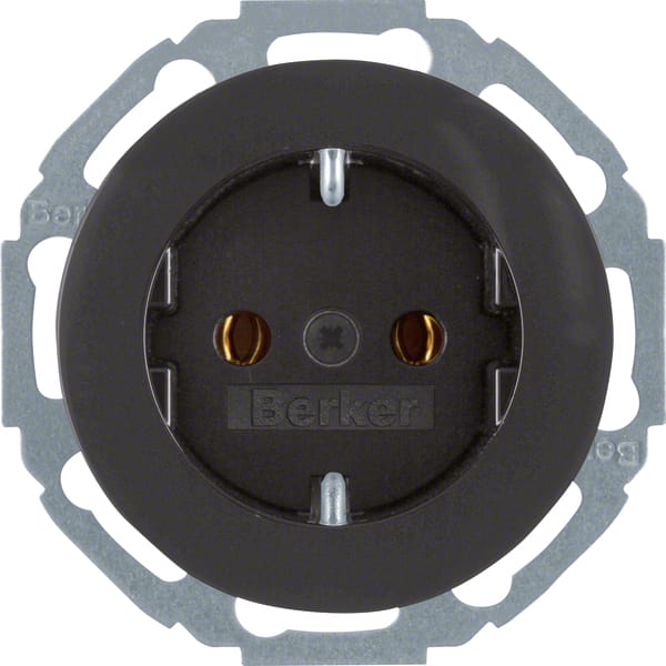Berker SCHUKO-Steckdose sw/gl 47452045