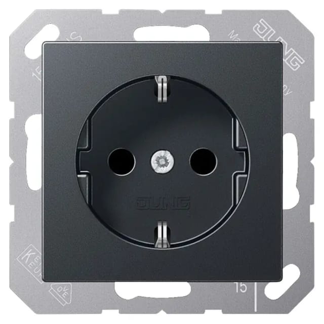 Jung SCHUKO-Steckdose anthrazit matt A 1520 BF ANM - A1520BFANM