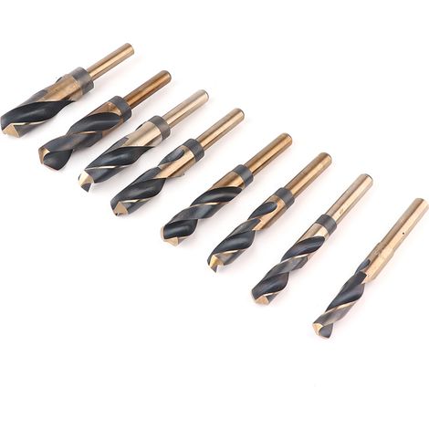 Hss-spiralbohrer-set Mit 1/2-zoll-schaft, Rundem Griff Und Aluminiumkoffer, 14/16/18/19/21/22/24/25 Mm