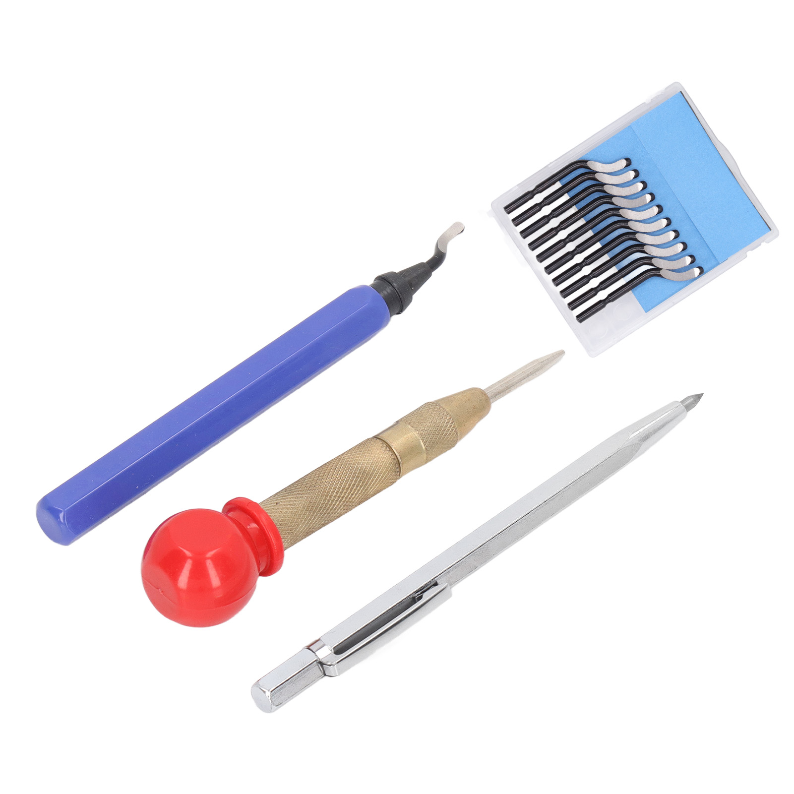 5-teiliges Hss-rotationsfräser-set Aus Hochgeschwindigkeitsstahl Zum Entgraten, Rotationsfeilen Mit Stempel Und Anreißnadel, Werkzeuge Zur Metallbearbeitung, Präzisions-diy-zubehör.