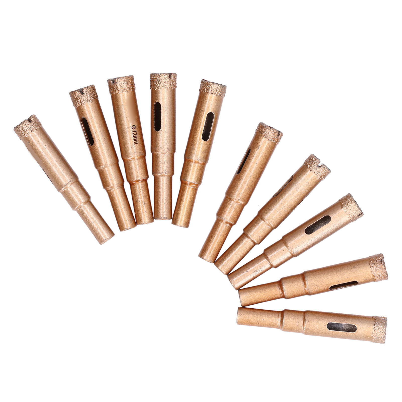 Set Mit 10 Hochdrehenden Diamantbohrern Für Glas, Keramik, Fliesen Und Marmor 12-mm-kernbohrer Präzisionsbohren