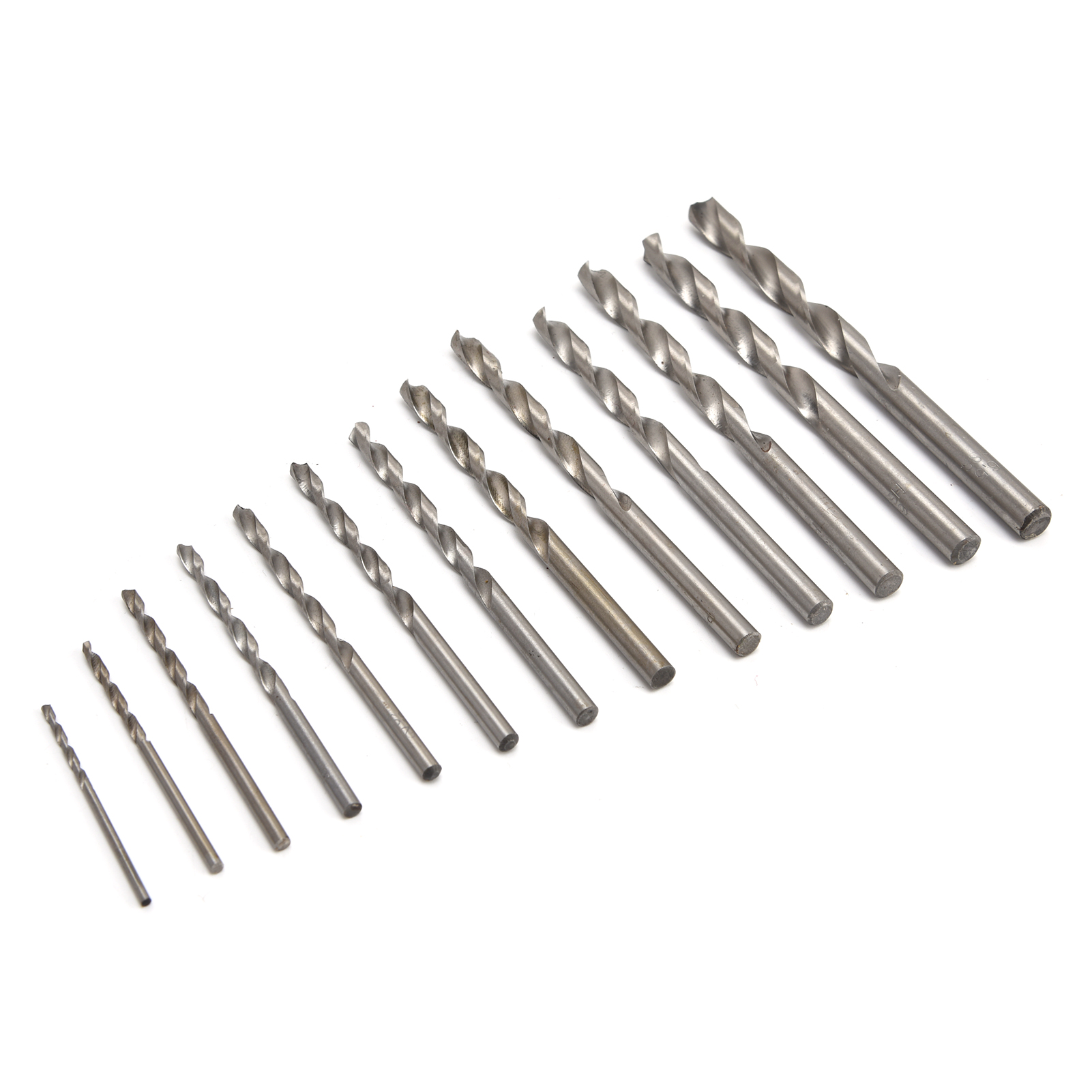 Set Mit 13 Hss-bohrern 1,5-6,5 Mm, Gerader Schaft, Holz- Und Kunststoffbohrer, Komplettes Set.