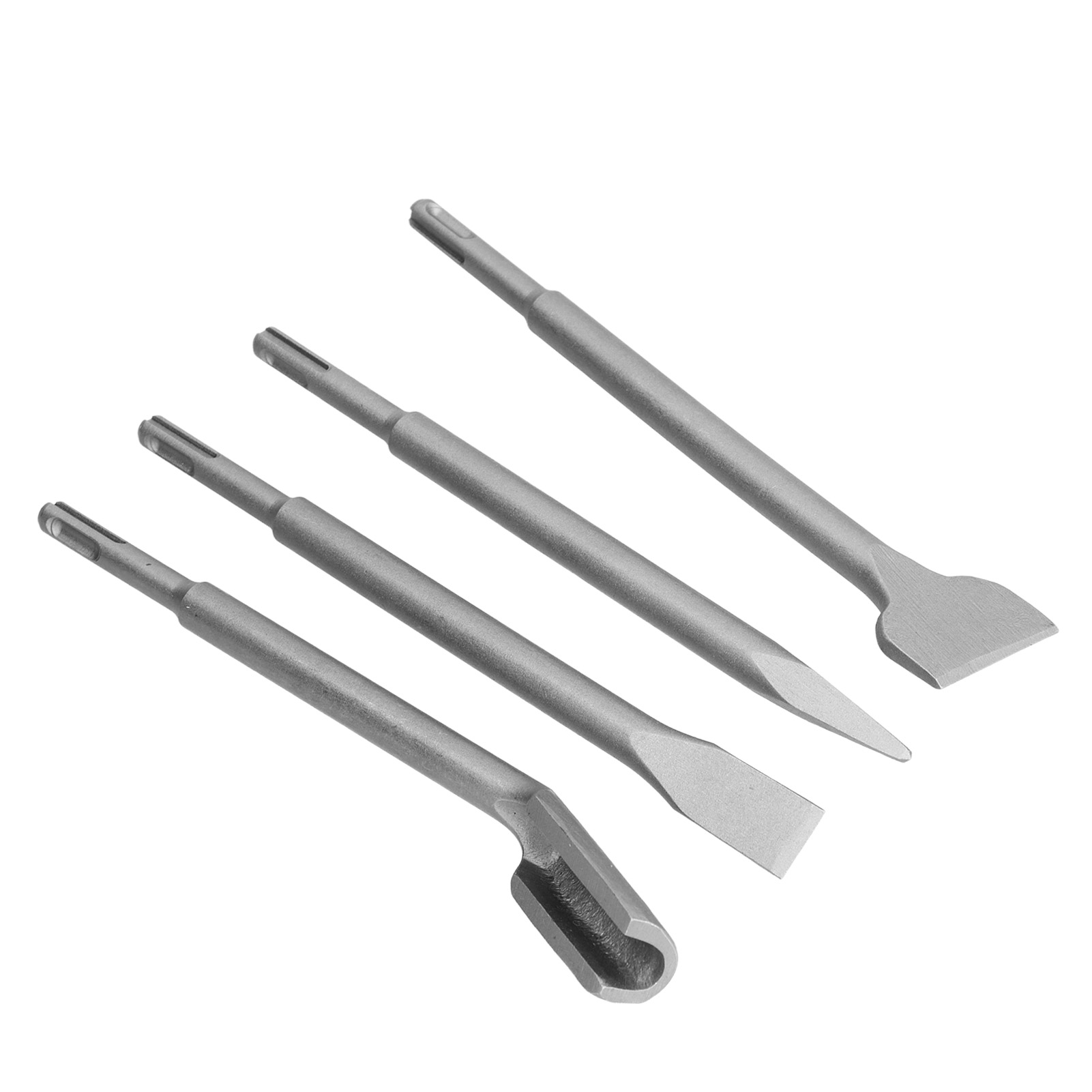 Set Mit 4 Sds Plus Meißelbohrern Für Beton, Flachmeißel, Spitzmeißel Und Hohlmeißel, Schlagbohrer, Hochleistungszubehör.